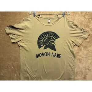 Nine Line Apparel Molon Labe Spartan T Shirt Men 2XL Coyote Tan Graphic Military